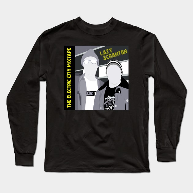The Electric City Mixtape | Black and White by doctorheadly Long Sleeve T-Shirt by doctorheadly